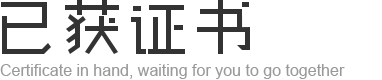 获奖证书标题